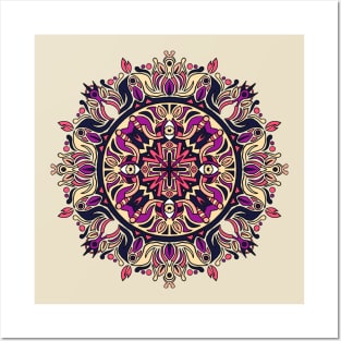 Purple Mandala Posters and Art